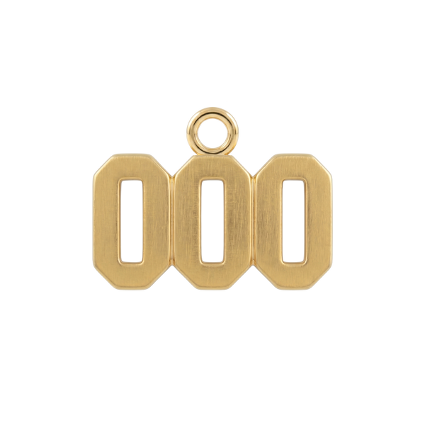 Basic Angel Numbers in 14K Gold (12.7 mm) (Semi-Polished)