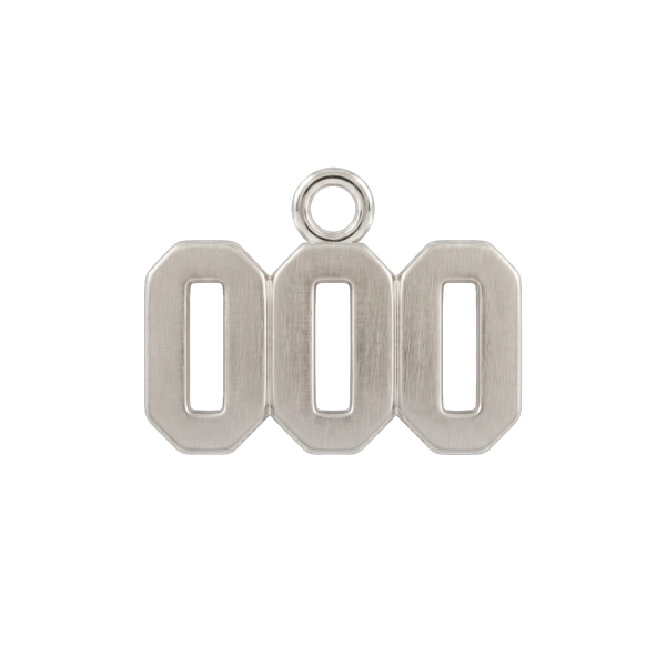 Basic Angel Numbers in 14K Gold (12.7 mm) (Semi-Polished)