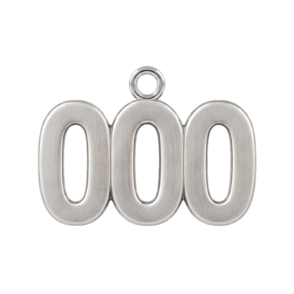 Classic Angel Number Pendants in Sterling Silver (25 mm)