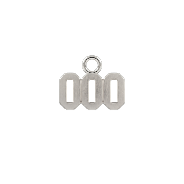 Basic Angel Numbers in Sterling Silver (4.7 mm) (Semi-Polished)