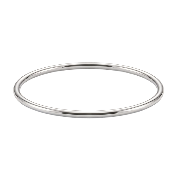 Plain Wire Bangle Bracelet in 14K Gold