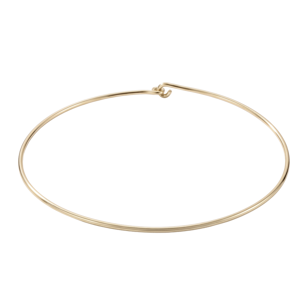 Plain Wire Choker in 10K Gold