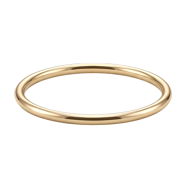 Plain Wire Bangle Bracelet in 14K Gold