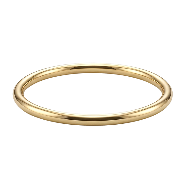 Plain Wire Bangle Bracelet in 14K Gold