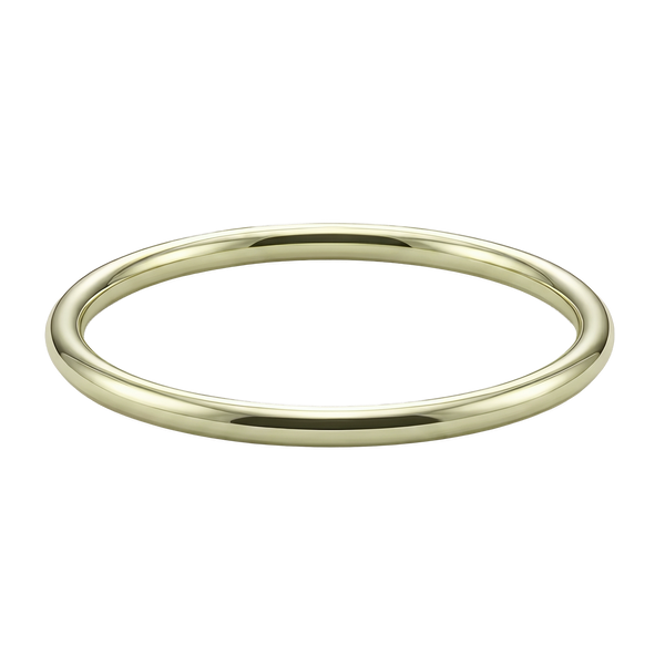 Plain Wire Bangle Bracelet in 18K Gold