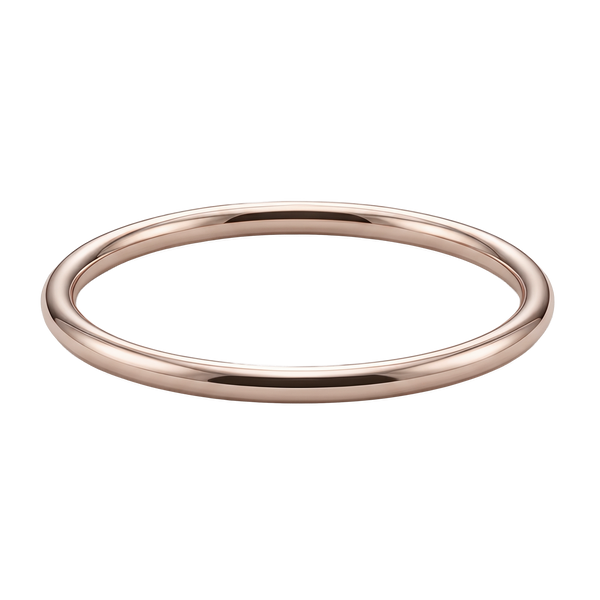 Plain Wire Bangle Bracelet in 14K Gold