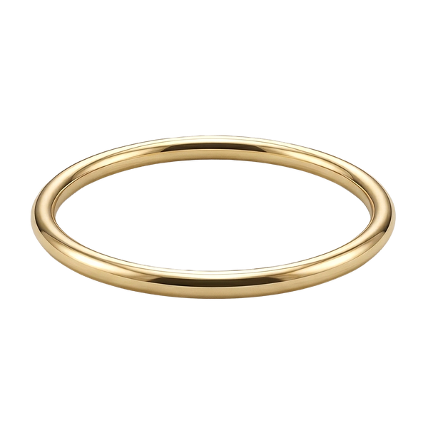 Plain Wire Bangle Bracelet in 10K Gold