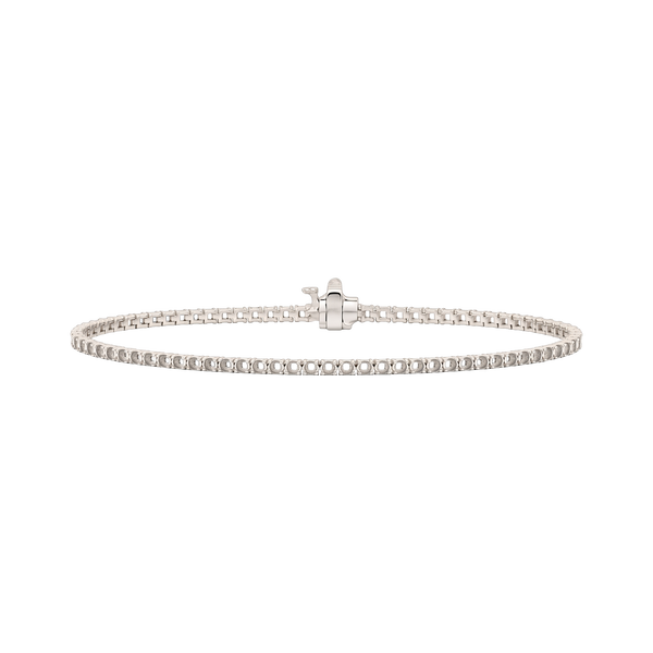 4 Prong Round Tennis Bracelet Mounting in 18K Gold (.025 ct / 1.75 mm)