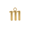 Basic Angel Numbers in 14K Gold (12.7 mm) (Semi-Polished)