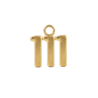 Basic Angel Numbers in 14K Gold (12.7 mm) (Semi-Polished)