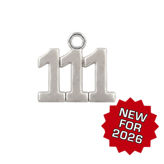 Classic Angel Number Pendants in Sterling Silver (12.5 mm)