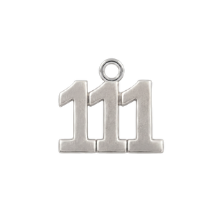 Classic Angel Number Pendants in Sterling Silver (12.5 mm)