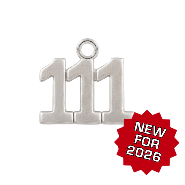 Classic Angel Number Pendants in Sterling Silver (15 mm)