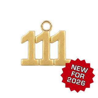 Classic Angel Number Pendants in 14K Gold (15 mm)