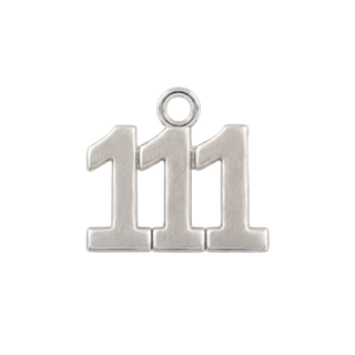 Classic Angel Number Pendants in Sterling Silver (15 mm)