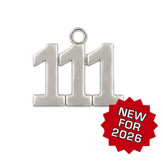 Classic Angel Number Pendants in Sterling Silver (20 mm)