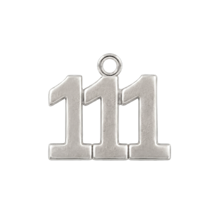 Classic Angel Number Pendants in Sterling Silver (20 mm)