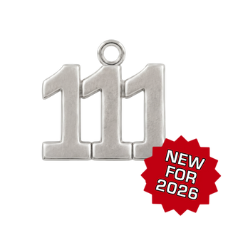 Classic Angel Number Pendants in Sterling Silver (25 mm)