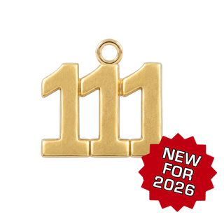 Classic Angel Number Pendants in 14K Gold (25 mm)