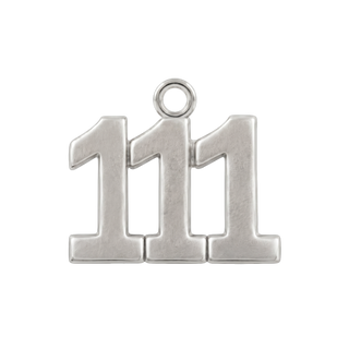 Classic Angel Number Pendants in Sterling Silver (25 mm)