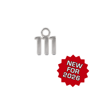 Basic Angel Numbers in Sterling Silver (4.7 mm) (Semi-Polished)