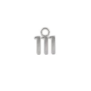 Basic Angel Numbers in Sterling Silver (4.7 mm) (Semi-Polished)