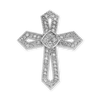 ITI NYC Passion Cross Pendant with Cubic Zirconia in Sterling Silver