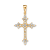 ITI NYC Trinity Cross Pendant with Cubic Zirconia in Sterling Silver