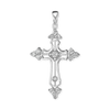 ITI NYC Trinity Cross Pendant with Cubic Zirconia in Sterling Silver