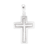 ITI NYC Sterling Silver Cross Pendant with Rope Design