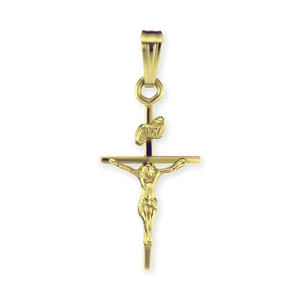 ITI NYC Classic Crucifix Pendant in 14K Gold