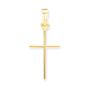 ITI NYC 14K Gold Thin Plain Cross Pendant