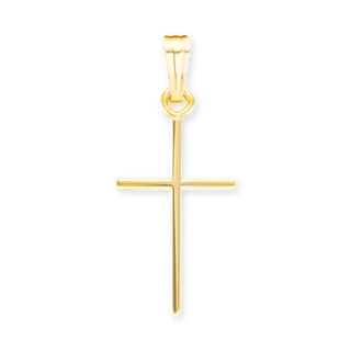 ITI NYC 14K Gold Thin Plain Cross Pendant