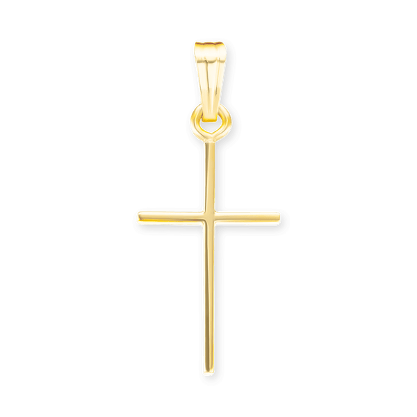 ITI NYC 14K Gold Thin Plain Cross Pendant