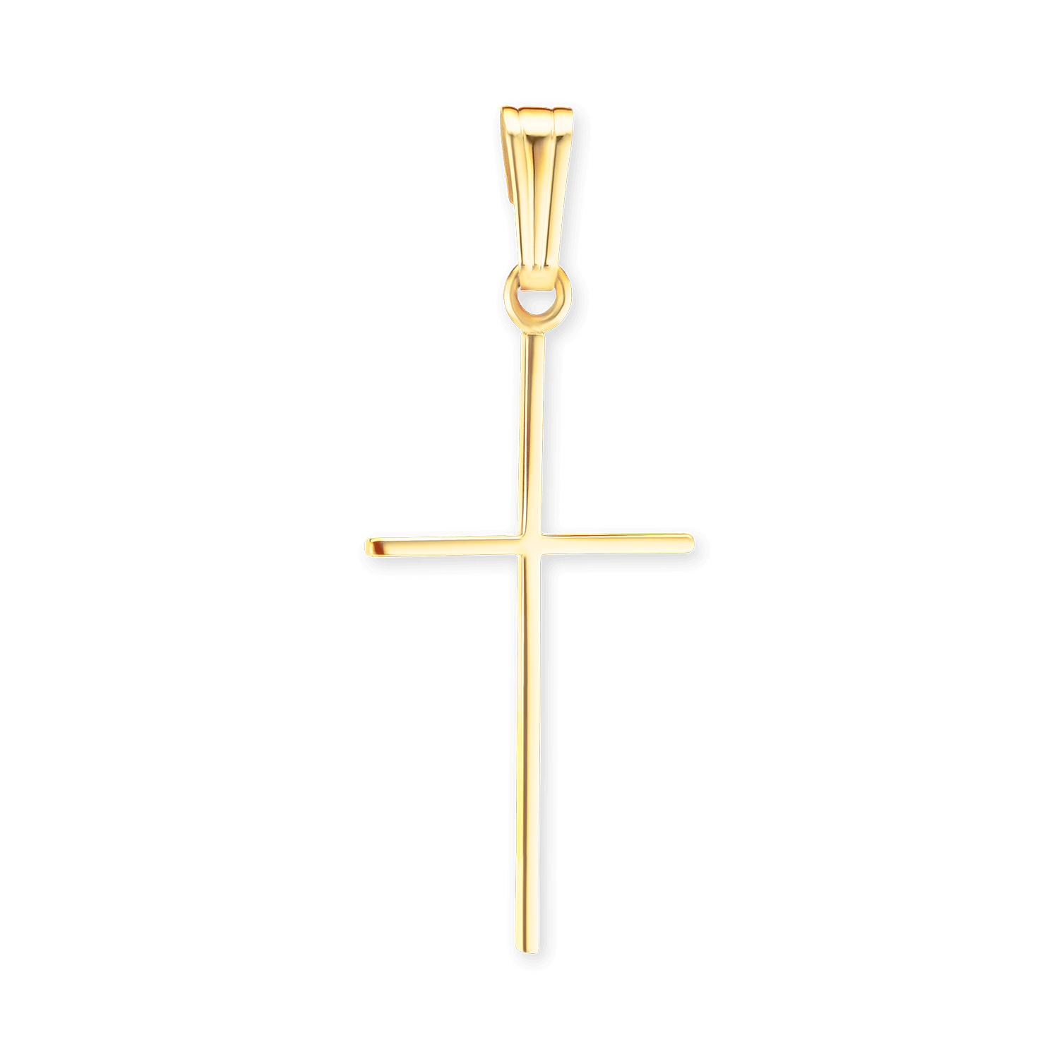 ITI NYC 14K Gold Thin Plain Cross Pendant