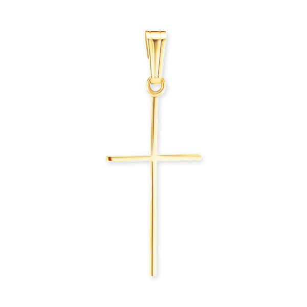 ITI NYC 14K Gold Thin Plain Cross Pendant