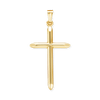 ITI NYC Domed Plain Cross Pendant in 14K Gold