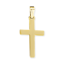 Load image into Gallery viewer, ITI NYC Thick Plain Cross Pendant in 14K Gold
