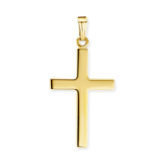 ITI NYC Plain Cross Pendant in 14K Gold