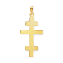 Load image into Gallery viewer, ITI NYC Papal Cross Pendant in 14K Gold
