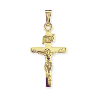 ITI NYC Classic Crucifix Pendant in 14K Gold