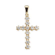 Load image into Gallery viewer, ITI NYC Cross Pendant with Diamonds in 14K Gold
