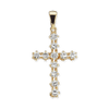 ITI NYC Cross Pendant with Diamonds in 14K Gold