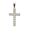 ITI NYC Cross Pendant with Diamonds in 14K Gold