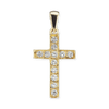 ITI NYC Cross Pendant with Diamonds in 14K Gold
