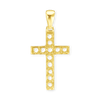14K Gold Contemporary Classic Cross 11 Stone Pendant Mounting (34 x 17 mm)