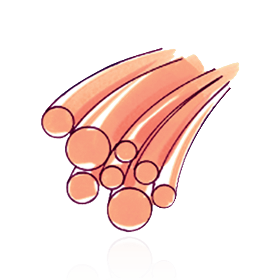 14K Rose Round Medium Wire