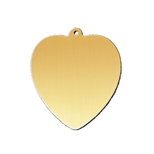 Load image into Gallery viewer, 14K Yellow Gold Heart Disc With Loop (.025" thickness)
