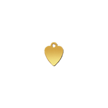 Load image into Gallery viewer, 14K Yellow Gold Heart Disc With Loop (.025&quot; thickness)
