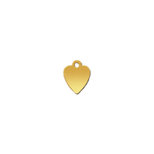 Load image into Gallery viewer, 14K Yellow Gold Heart Disc With Loop (.025" thickness)

